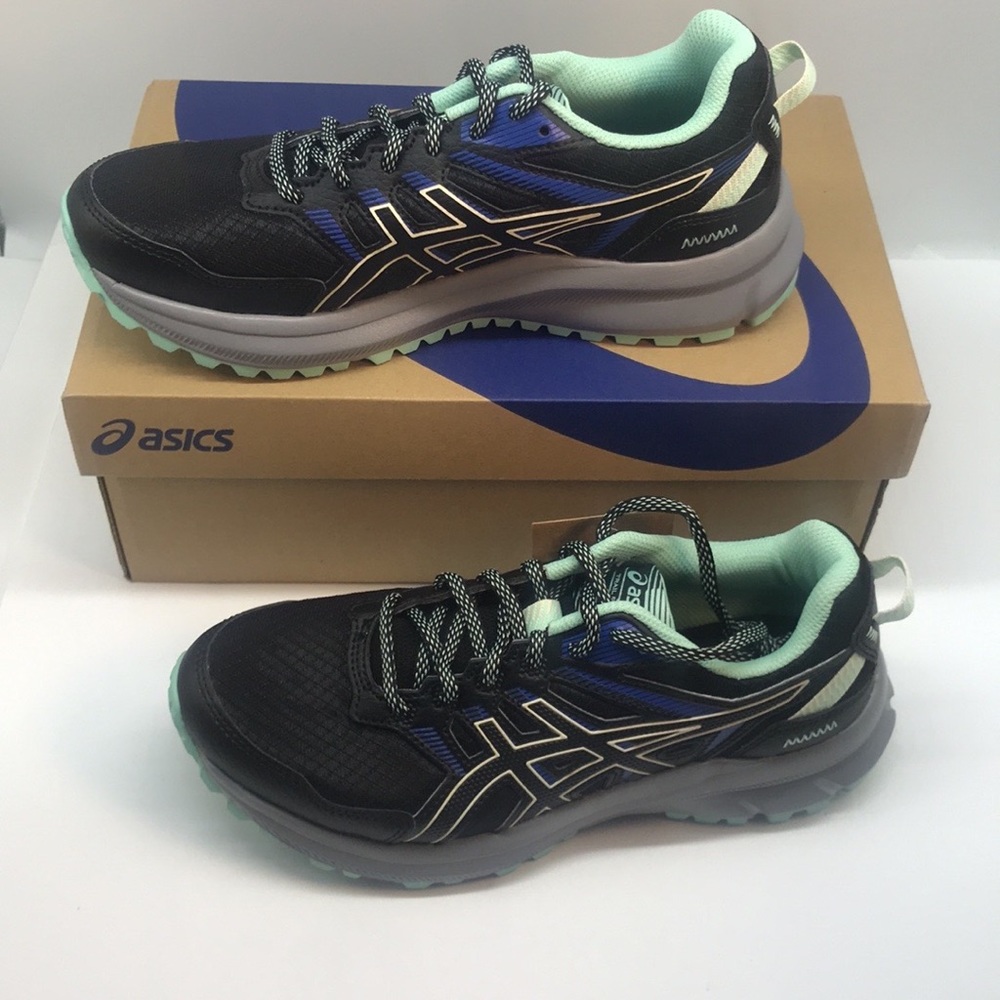 ASICS WOMENŚ TRAIL SCOUT 2 RUNNING SHOES SIZE 7.5 BLACK/BIRCH - Picture 12 of 14